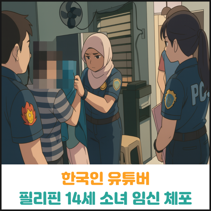 한국인 유튜버, 필리핀에서 14세 소녀 임신시켜 체포되 한국인 유튜버, 필리핀에서 14세 소녀 임신시켜 체포되