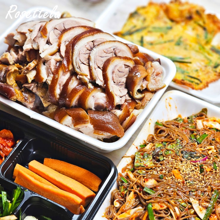  하남 토박이 추천 족발 맛집 장수왕족발 포장 막국수 부침개 서비스