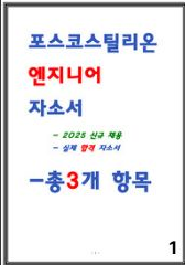  포스코스틸리온 합격 자소서 2편 공개