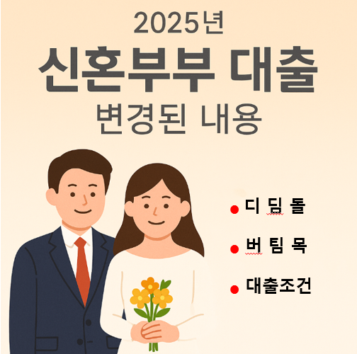 이번에 바뀐 신혼부부 버팀목/디딤돌 대출 조건 정리