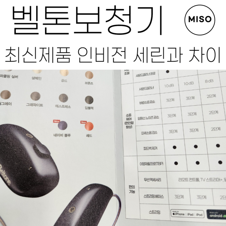 벨톤보청기 최신제품 인비전 세린하고 다른점은?
