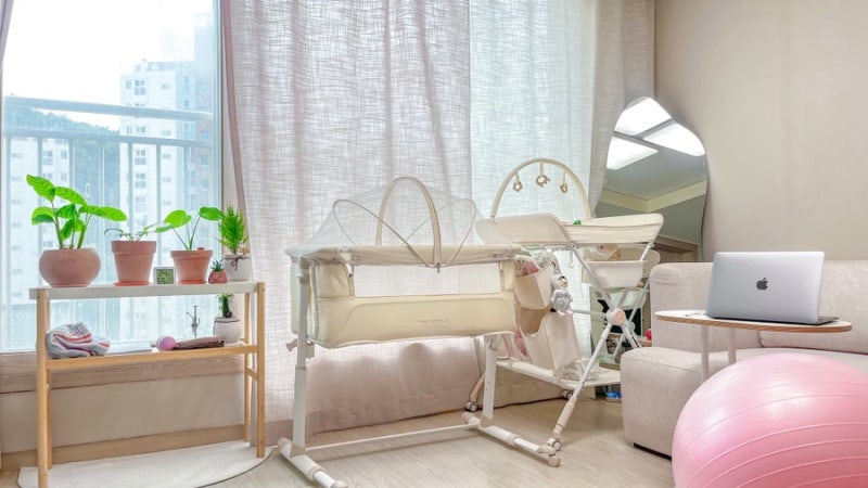 신생아침대 언제까지 사용시기 도노도노 키큰 아기침대 선택이유 및 세탁법