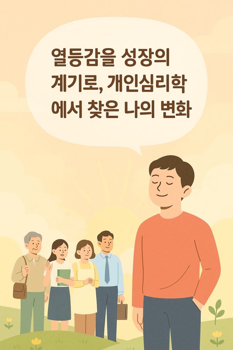  열등감을 성장의 계기로, 개인심리학에서 찾은 나의 변화