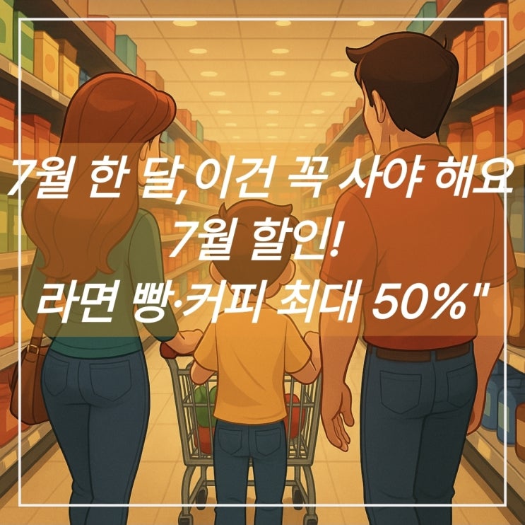  라면 빵 커피 지금  50% 반값! 7월 특가 총정리
