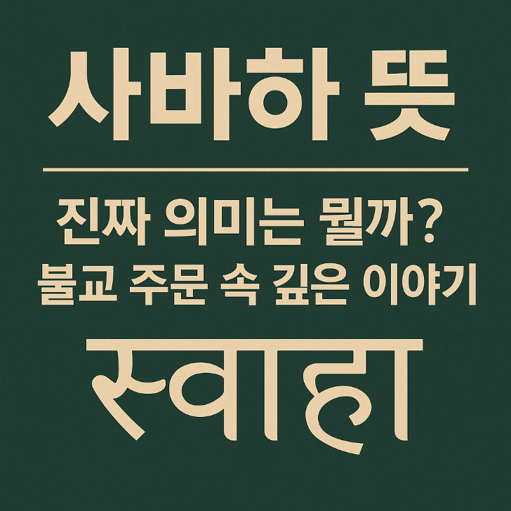  사바하 뜻, 진짜 의미는 뭘까? | 불교 주문 속 깊은 이야기를 알아보자