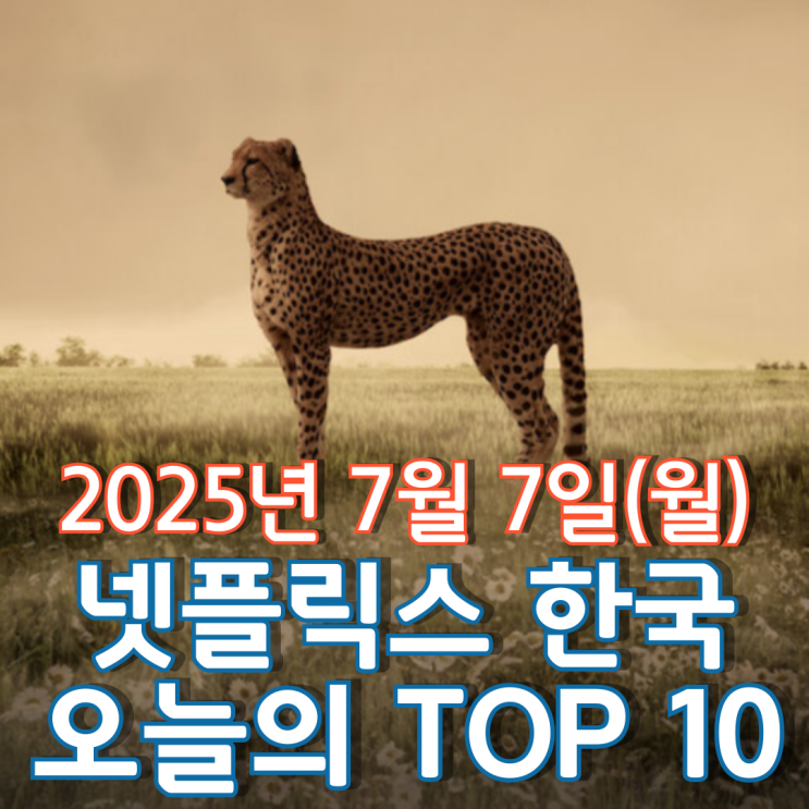  [넷플릭스 한국] 오늘의 TOP 10 - 2025년 7월 7일(월)