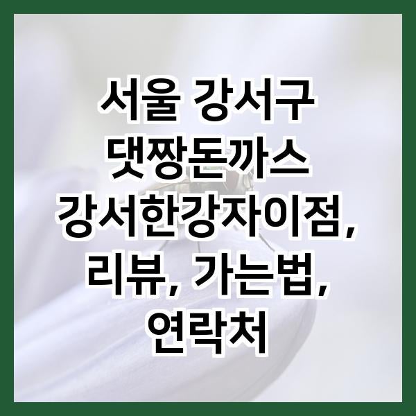 댓짱돈까스 강서한강자이점 사진 1