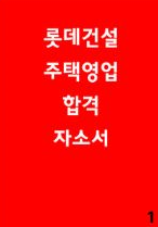  롯데건설 주택영업 합격 자소서 2편보기