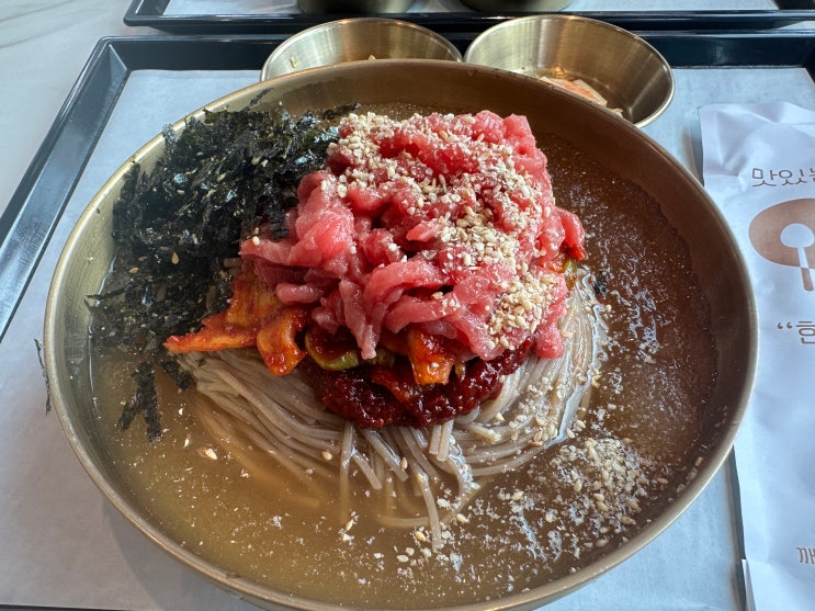  천안 풍세 내돈내산 육회막국수 맛집 소랑