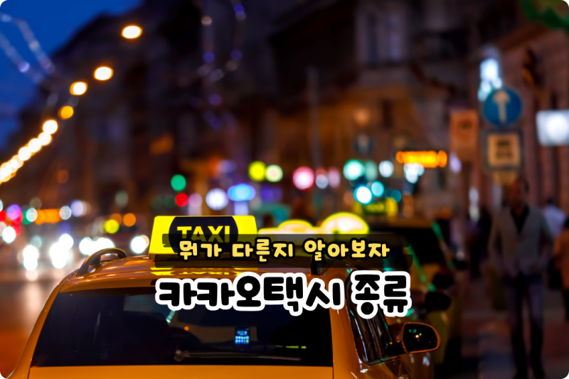 카카오택시 종류 모범 블랙 차이 알아보자