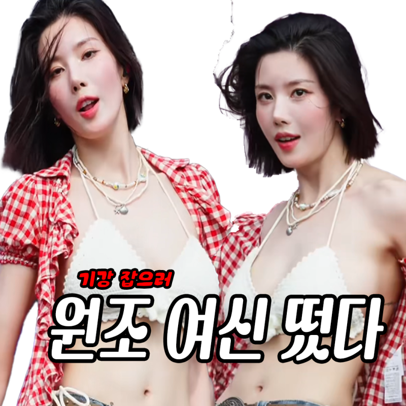 워터밤 권은비 레전드 움짤 비키니 착장 +블라우스