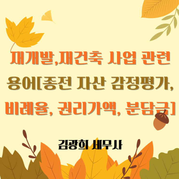  재개발,재건축 사업 관련 용어[종전 자산 감정평가, 비례율, 권리가액, 추가 분담금]