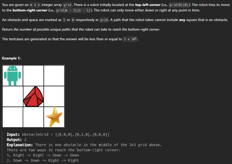  JAVA_LeetCode 63_Unique Paths II