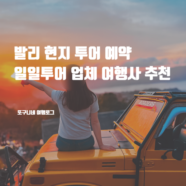  발리 현지 투어 예약 일일투어 업체 여행사 사이트 추천