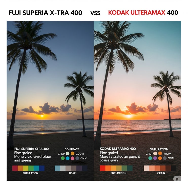  후지 수페리아 엑스트라 400 (SUPERIA X-Tra 400) vs. 코닥 울트라맥스 400 (Ultramax 400) 과연 무슨 차이가 있는걸까?