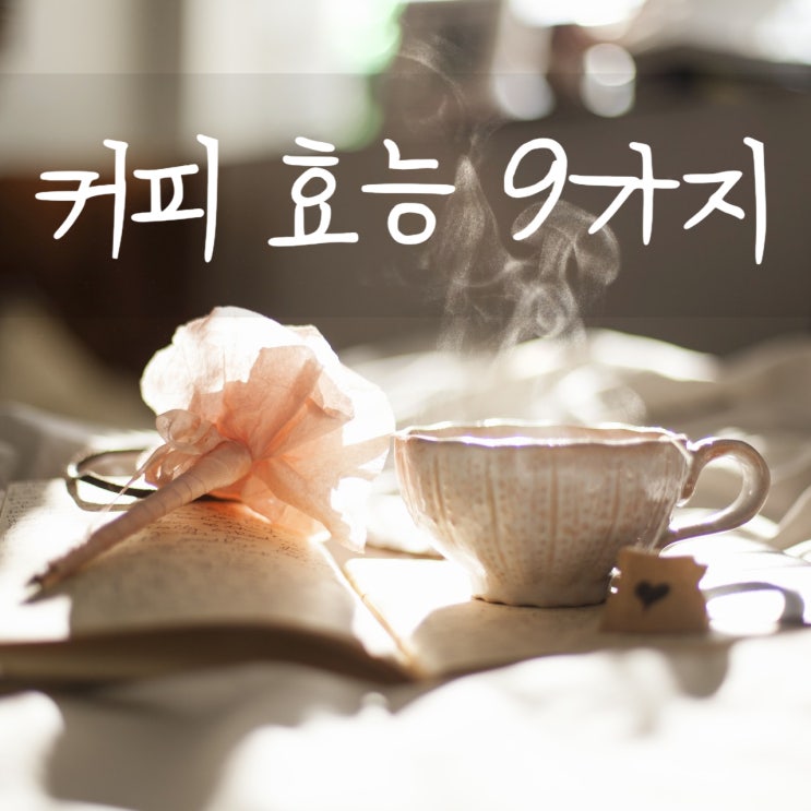  커피 효능 9가지_하루 한잔으로 건강 챙기자!