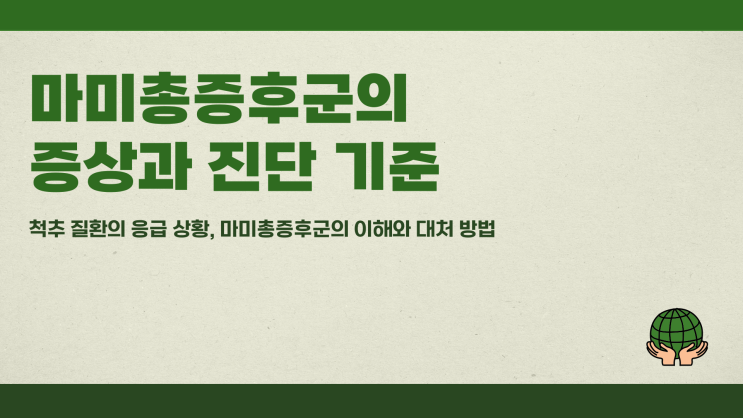  마미총증후군 증상과 진단 기준