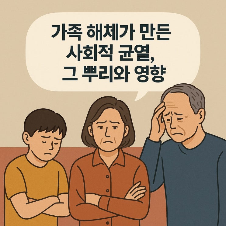  가족 해체가 만든 사회적 균열, 그 뿌리와 영향