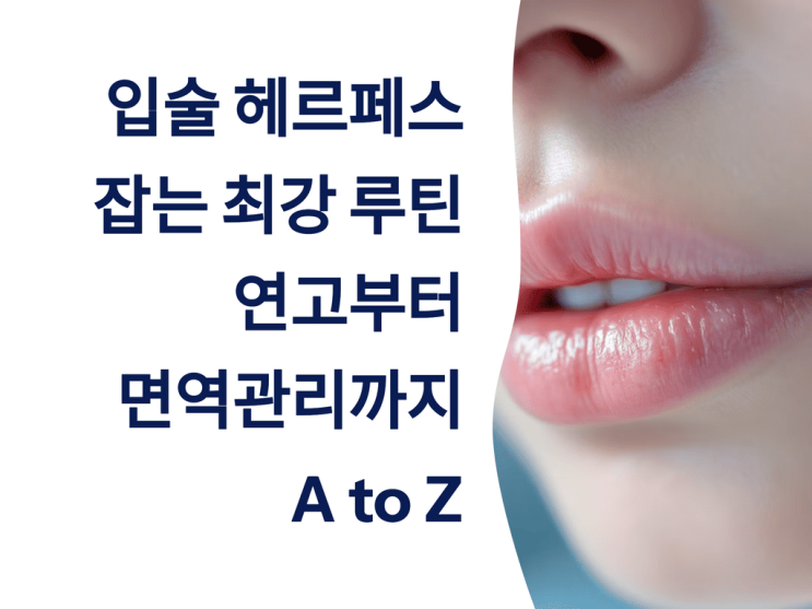 입술 헤르페스 잡는 최강 루틴 – 연고부터 면역관리까지 A to Z