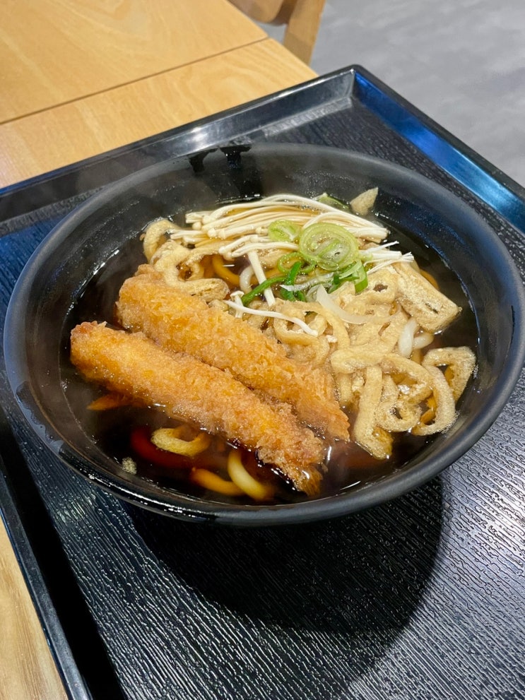 평창자연휴게소 인천방향 푸드코트 호로록 맛있는 새우튀김우동