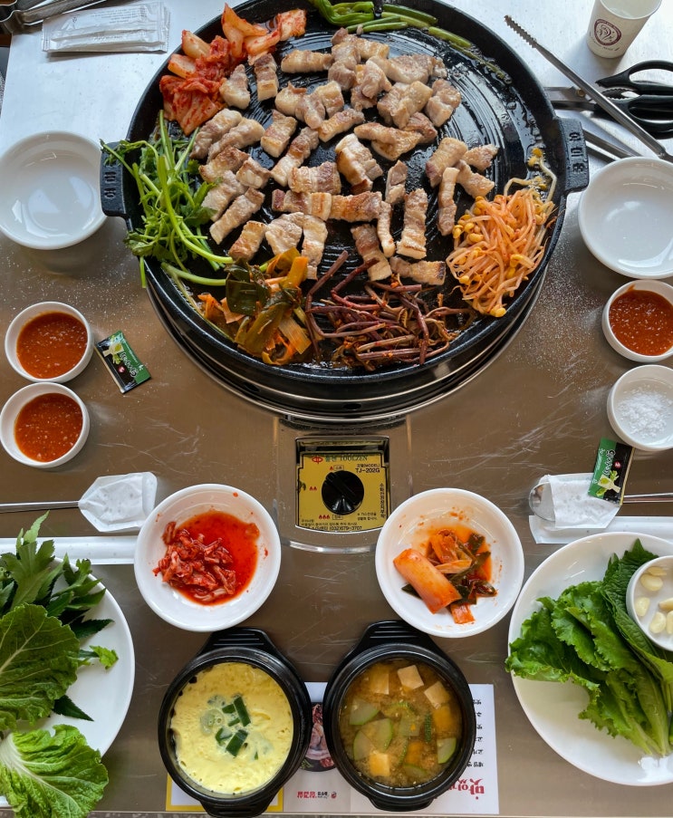  평택 고기집 상구네솥뚜껑삼겹살 송탄 출장소 맛집
