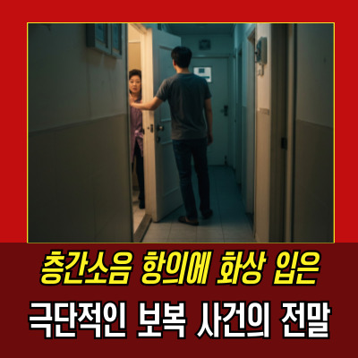  층간소음 항의, 끓는 식용유와 흉기 협박까지!