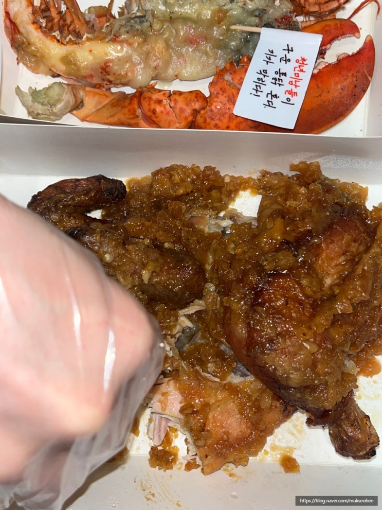  낭만장작 제주맛집 동문시장 야시장먹거리 마농통닭 랍스터