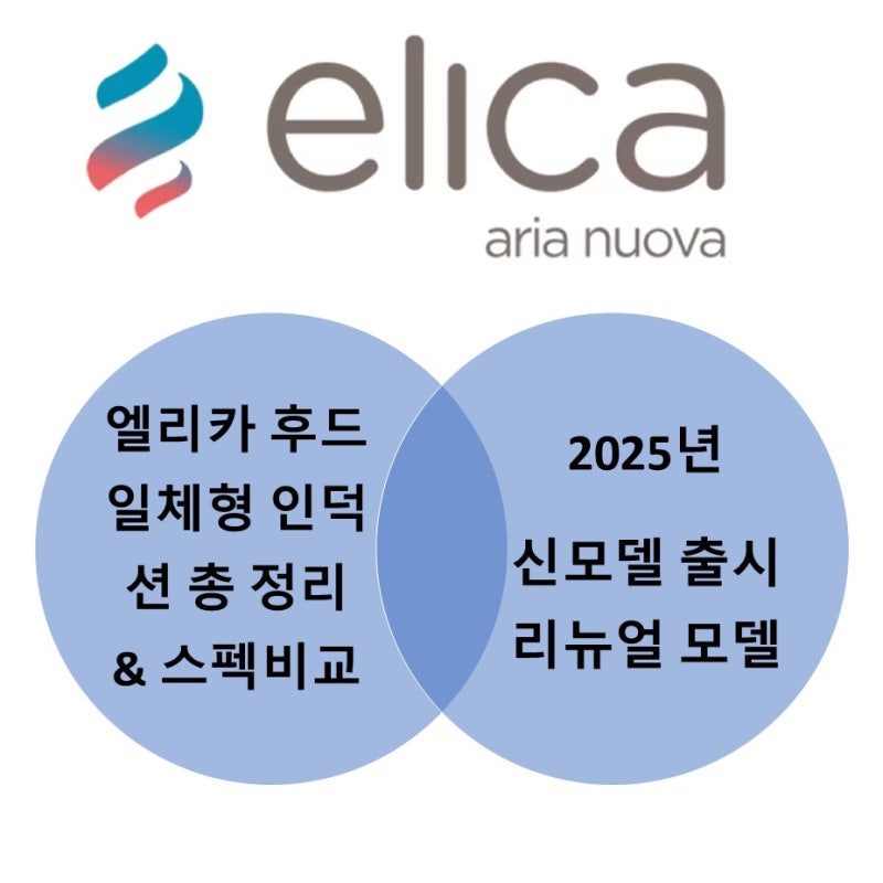엘리카 니콜라테슬라 후드일체형 인덕션 비교 스펙 총정리 (25년 신형 제품 소개)