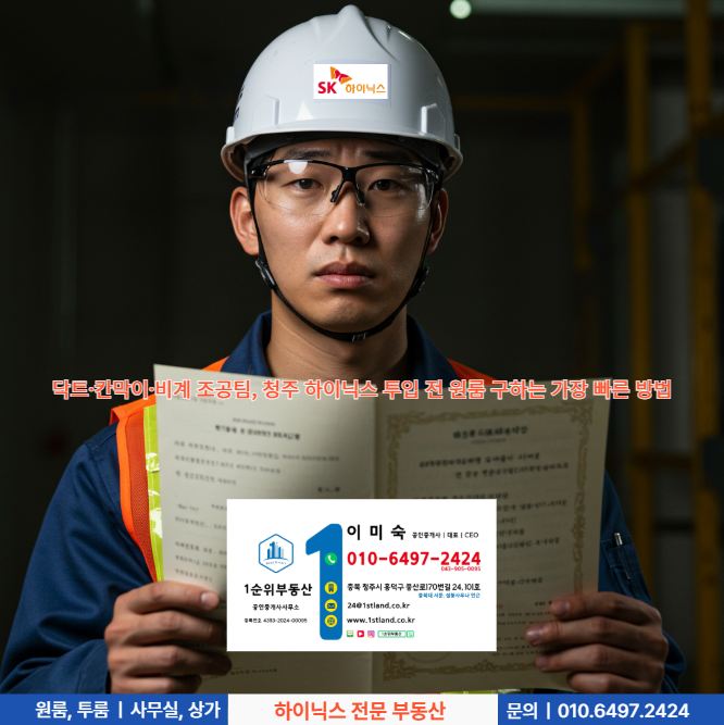  닥트·칸막이·비계 조공팀, 청주 하이닉스 투입 전 원룸 구하는 가장 빠른 방법