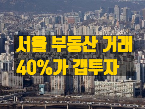  1주택자 전세대출 금지 논의 - 서울 부동산 거래의 40%는 갭투자…전세대출에도 DSR을 적용?