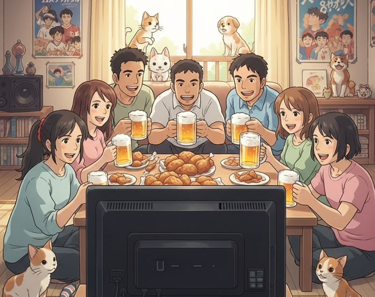  치킨집 사장님 배달 긴장~ 아시안컵 운명의 한일전입니다!(근데 일본팀 정체가…)