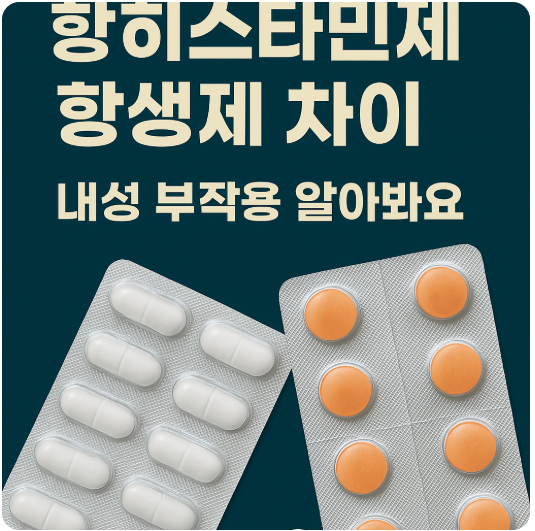  항히스타민제 항생제 차이 내성 부작용 알아봐요