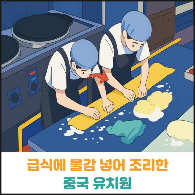  급식에 물감 넣어 조리한 중국 유치원