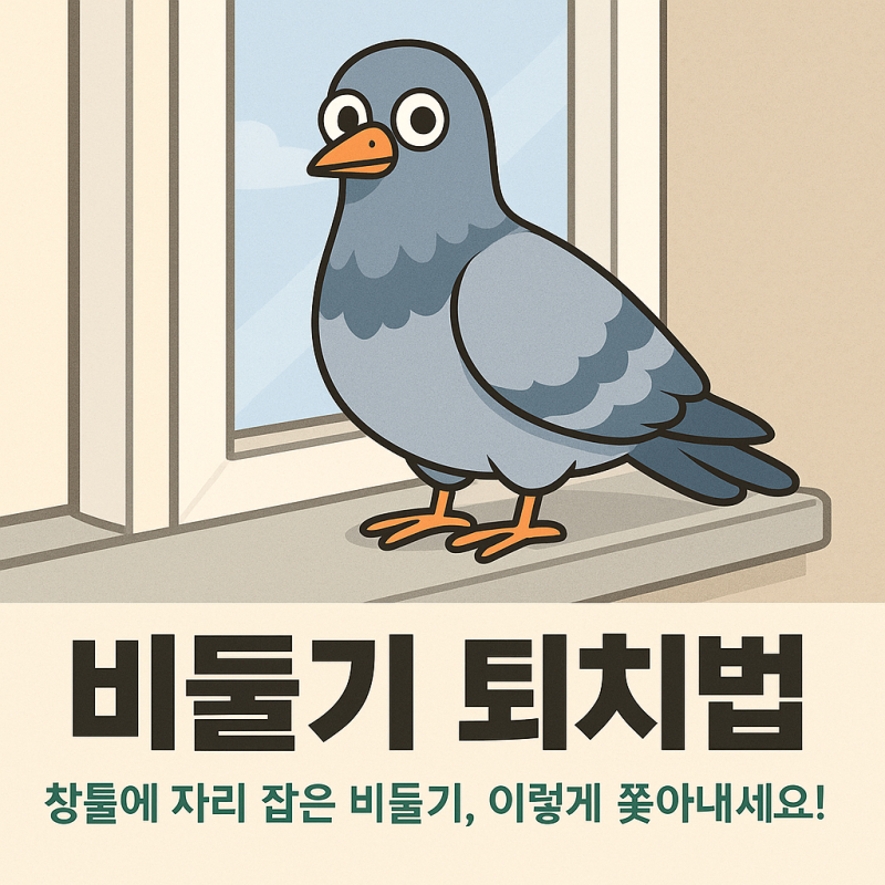 비둘기 퇴치법｜창틀에 자리 잡은 비둘기, 이렇게 쫓아내세요!