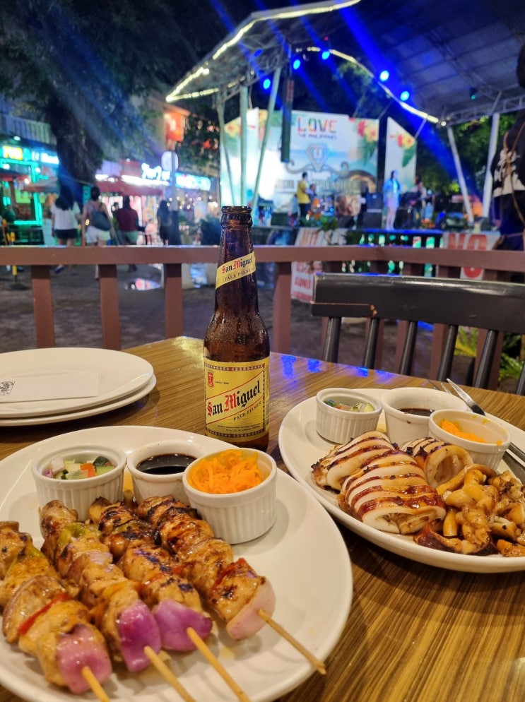  보홀 알로나비치 맛집 게리스그릴 불쇼 관람