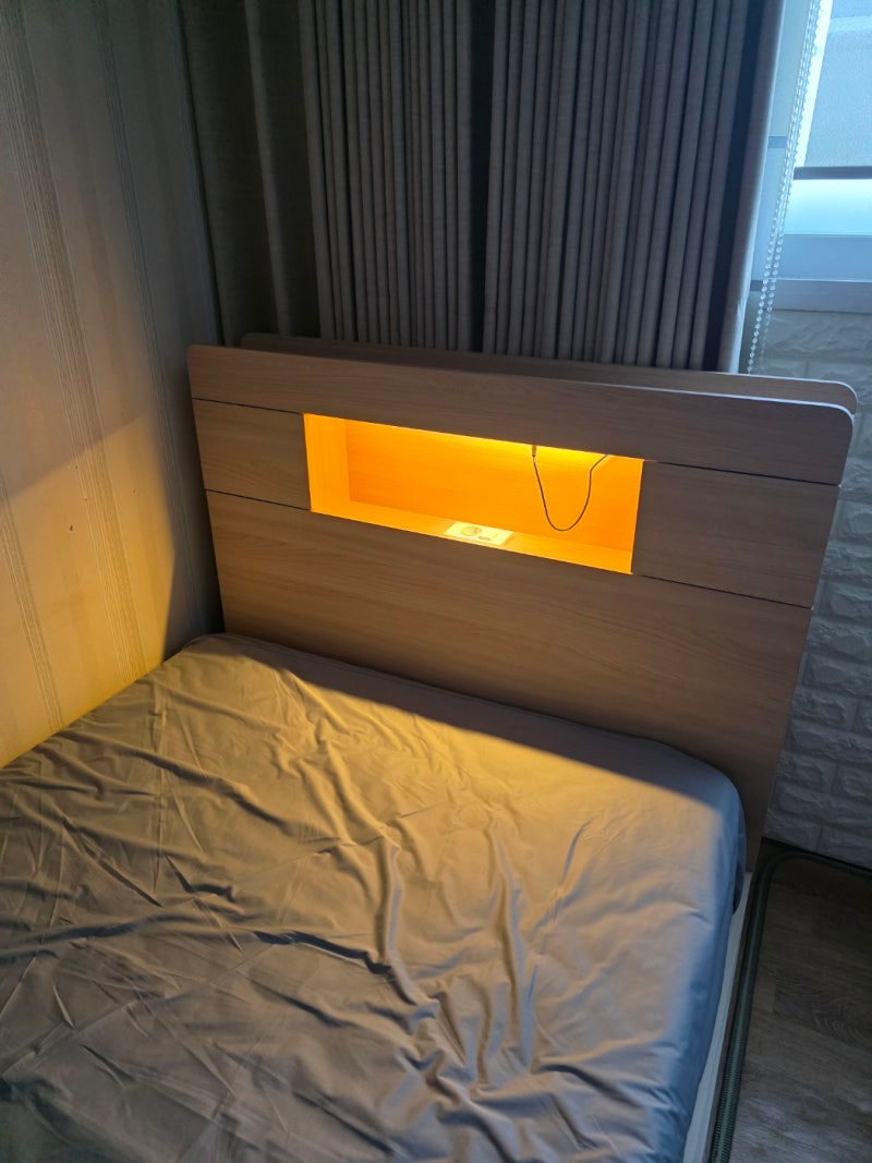 삼익가구 루이드 LED 3단 수납 침대 프레임 슈퍼싱글로 구매했어요