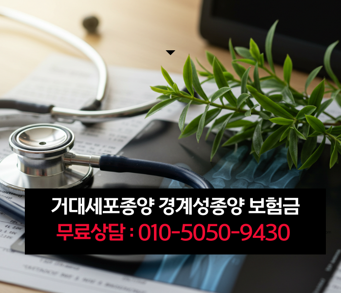  거대세포종양 경계성종양으로 인정될 수 있어요!