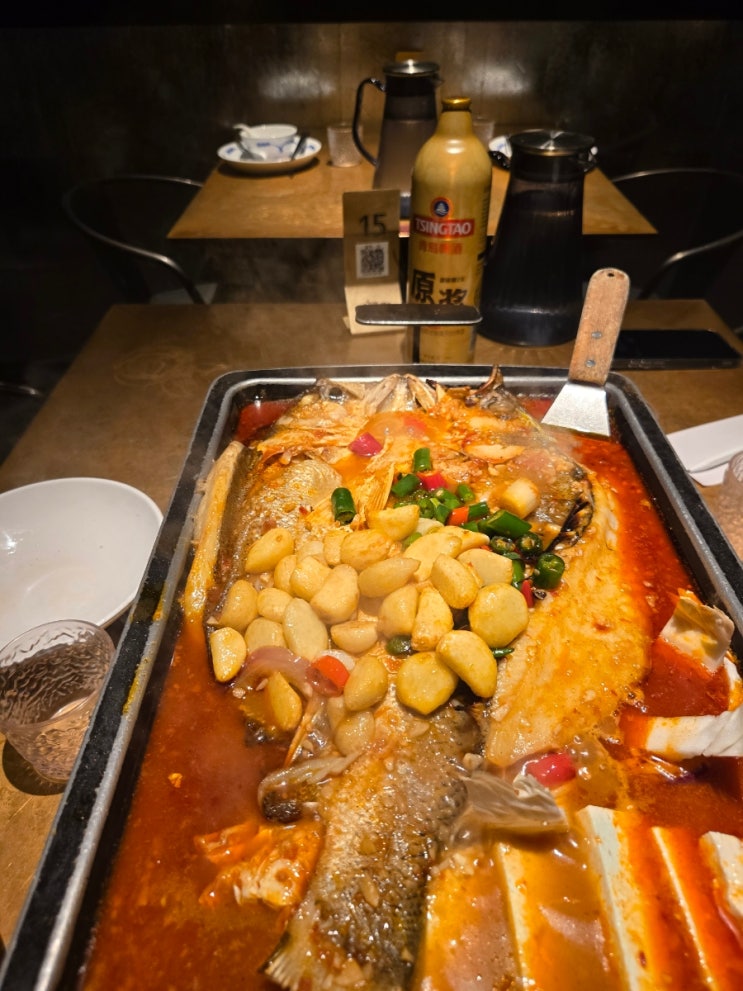  칭다오 여행 맛집 루위 완샹청(MixC Mall) 카오위 해산물 요리