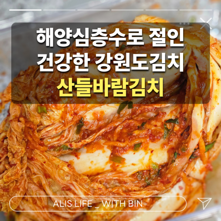  해양심층수로 절인 건강한 강원도김치, 산들바람 김치 먹어봄