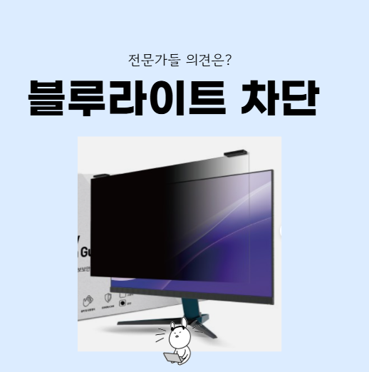 모니터 블루라이트 차단 필름 컴퓨터 화면보호기 신빙성 있나?