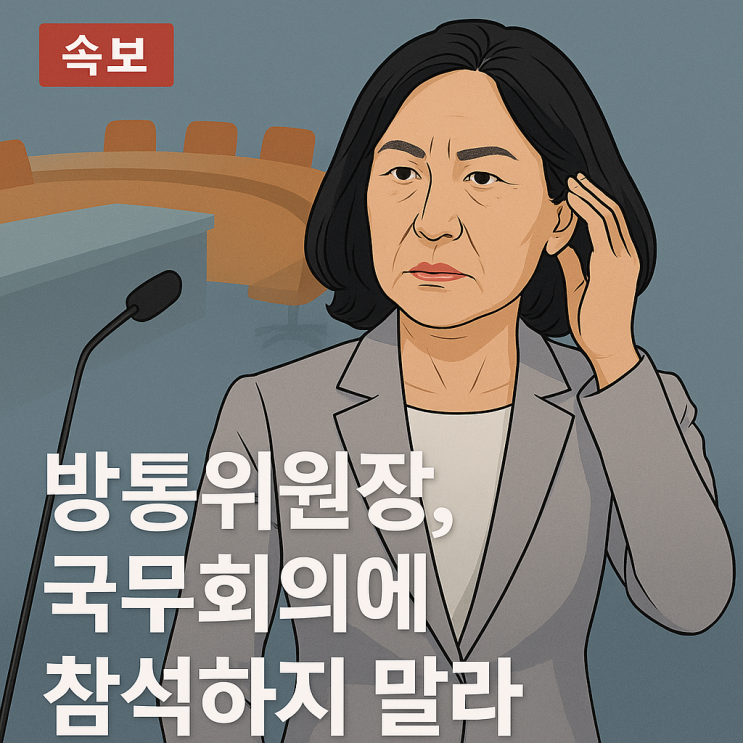 [속보]대통령실 “<b>이진숙</b> 방통위원장, <b>국무회의</b> 참석하지... 