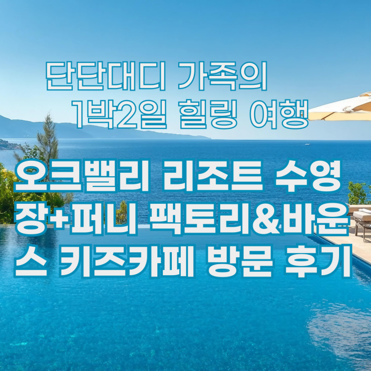  단단대디 가족의 1박 2일 힐링 여행 오크밸리 리조트 수영장 + 퍼니 팩토리 & 바운스 키즈카페 후기