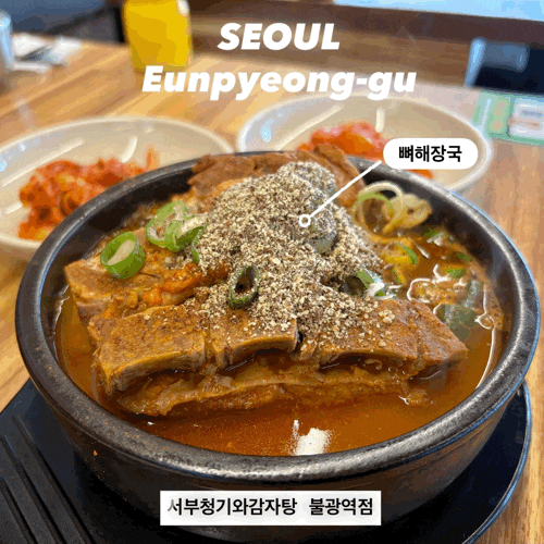  부모님도 좋아하시는 뼈해장국 불광역 맛집 /서부청기와감자탕 불광역점 리뷰