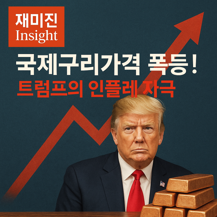 국제<b>구리</b>가격 급등! <b>트럼프</b> <b>관세</b> 폭탄에 인플레이션 경고등