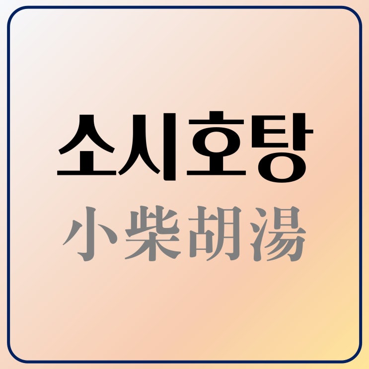  소시호탕(小柴胡湯) — 처방 구성 및 약리 성분 정리