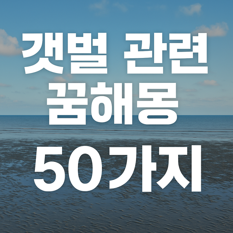  갯벌 꿈해몽