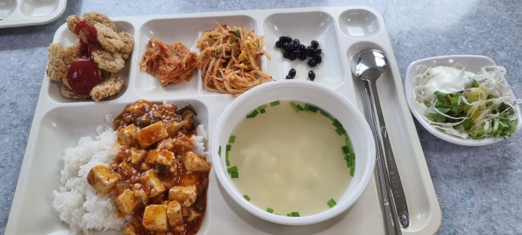  KT 북광주 구내식당 뷔페 마파두부덮밥 미니돈까스 솔직 리뷰
