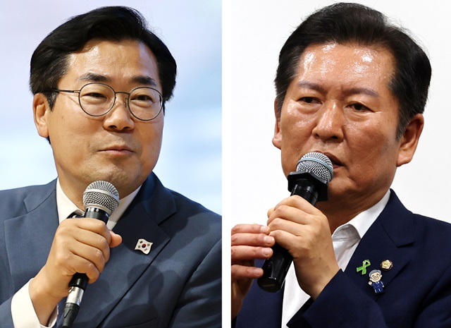 민주당 8·2 전당대회, <b>정청래</b>·<b>박찬대</b> 의원 차기 <b>당 대표</b> 후보... 