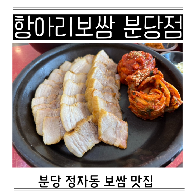  분당 점심 보쌈 정자동 혼밥 항아리보쌈 칼로리 다이어트
