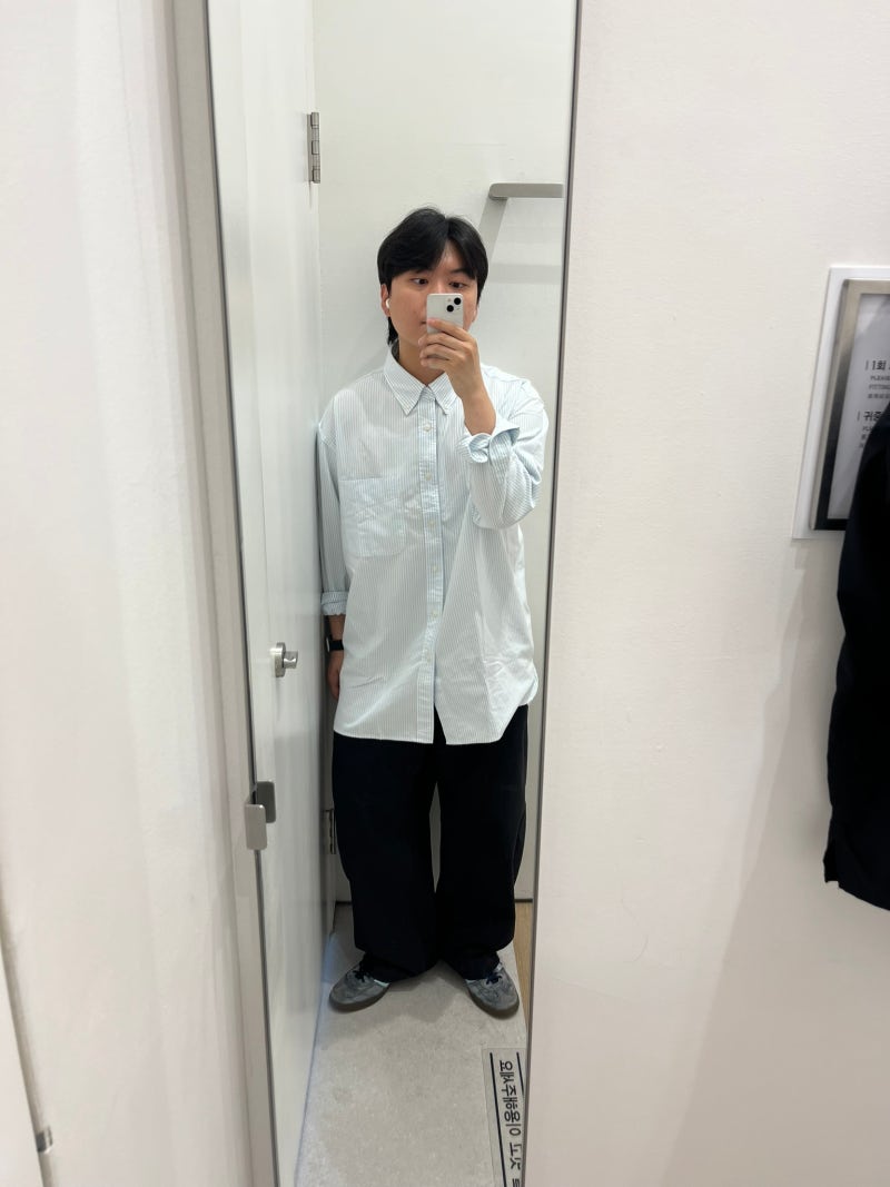 유니클로 JWA 옥스포드 오버사이즈 셔츠